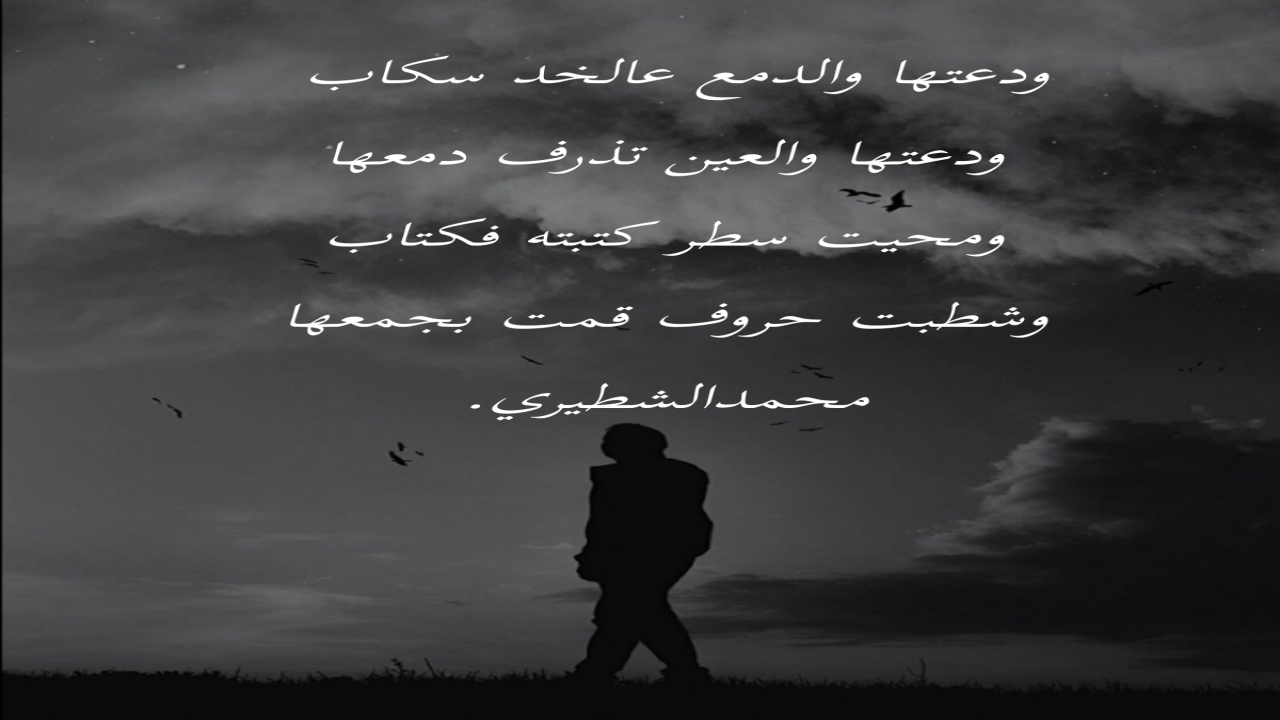 ودعتها والدمع عالخد سكابودعتها والعين تذرف دمعها