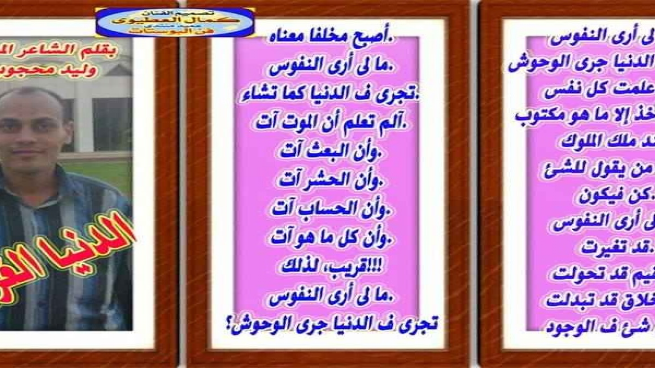 قصيدة الدنيا الغرورة ... للشاعر المصرى: وليد محجوب