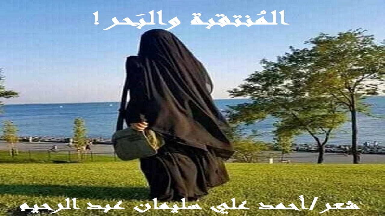 (تنتابُ المرأة ساعاتٌ من الملل والسآمة ، كغيرها من سائر البشر! ومنتقبة قصيدتنا أصابها شيءٌ من رتابة الحياة ، فاحتارتْ أين تذهب وإلى أين تتجه ، فوقع اختيارها على البحر برفقة زوجها ، وفي مكان يطل على البحر ، لكنه بعيدٌ عن العجماوات والسوائم ، المنفلتة من رباط القيم والأخلاق! فرحب البحر بها ، مفتخراً بحجابها وسترها ، وشكا إليها السوائم وتعريها وسفولها!)