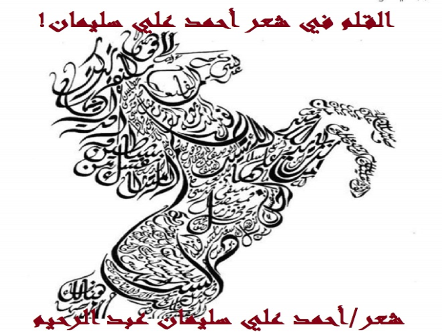 القلم في شعر أحمد علي سليمان!