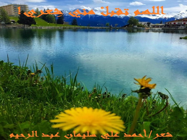 اللهم تقبلْ مني شِعـري!